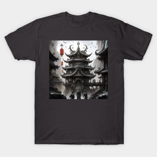 Ancient Chinese dark pagoda T-Shirt